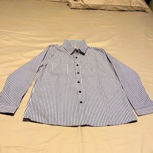 Striped button-up shirt